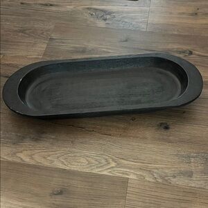 Hearth & Hand Black Oval Wooden Tray